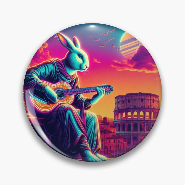 Artikelvorschau, "Himmlische Serenade in Rom – Psychedelic Rabbit Guitarist" entworfen und verkauft von Dogandesighn.