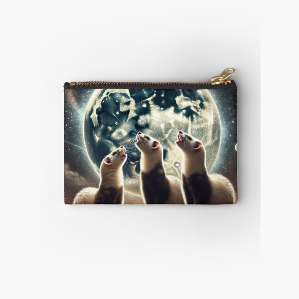 Item preview, Ferrets Howling At The Moon Funny Space Design designed and sold by Jcat7.