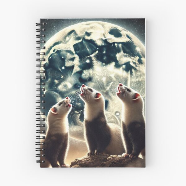 Item preview, Ferrets Howling At The Moon Funny Space Design designed and sold by Jcat7.