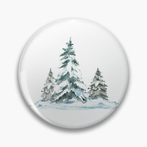 Item preview, Winter Spruce, pine, coniferous snow covered Christmas fir trees. Snowy forest landscape. Watercolor designed and sold by BartolArt.