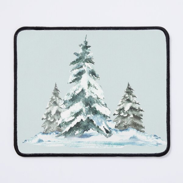 Item preview, Winter Spruce, pine, coniferous snow covered Christmas fir trees. Snowy forest landscape. Watercolor designed and sold by BartolArt.