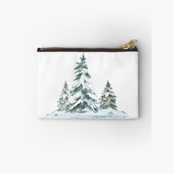 Item preview, Winter Spruce, pine, coniferous snow covered Christmas fir trees. Snowy forest landscape. Watercolor designed and sold by BartolArt.