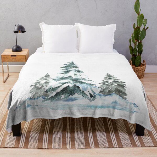 Item preview, Winter Spruce, pine, coniferous snow covered Christmas fir trees. Snowy forest landscape. Watercolor designed and sold by BartolArt.