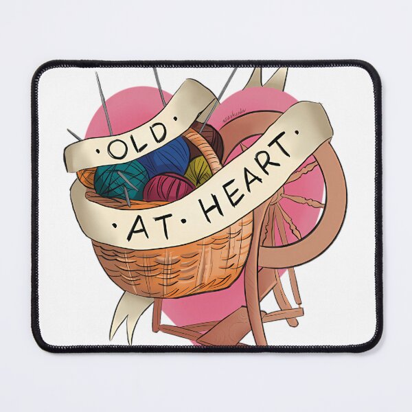 Item preview, Old at Heart – Yarn Basket and Spinning Wheel Art designed and sold by WebTucker.