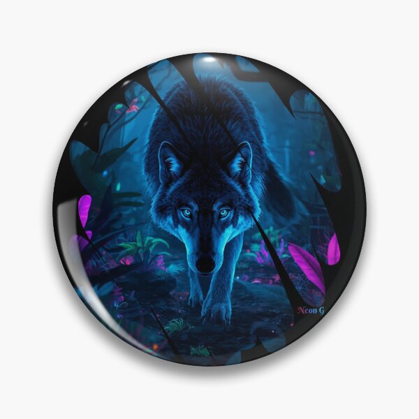 Item preview, Wolf prowling a neon jungle in Augmented reality 1 designed and sold by Neon G.