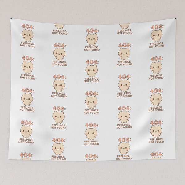 Item preview, Kawaii 404 Feelings Not Found – Cute Pastel Tech Error Design designed and sold by OsasChild.