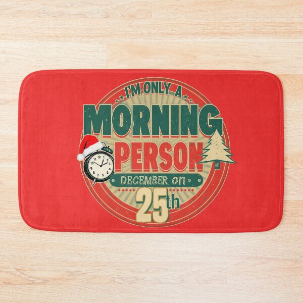 Item preview, I’m Only a Morning Person on December 25th – Funny Christmas Retro Typography Design designed and sold by ArtBySylvia.
