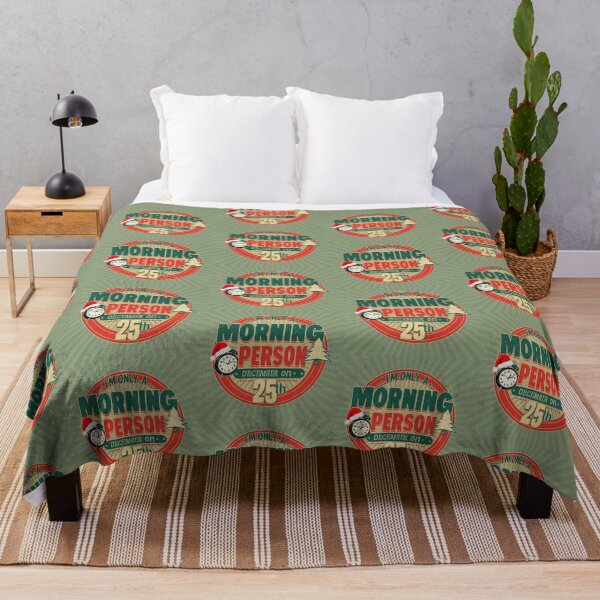 Item preview, I’m Only a Morning Person on December 25th – Funny Christmas Retro Typography Design designed and sold by ArtBySylvia.