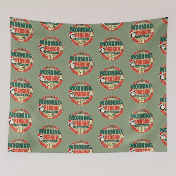Item preview, I’m Only a Morning Person on December 25th – Funny Christmas Retro Typography Design designed and sold by ArtBySylvia.