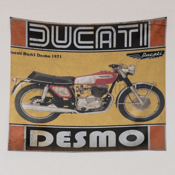 Item preview, 1971 Ducati Desmo - Vintage Italian Motorcycle Poster designed and sold by Road To Track.