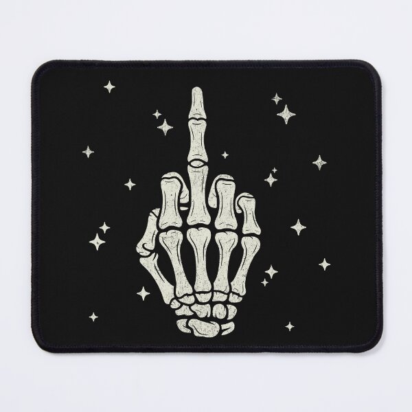 Item preview, Skeleton middle finger – rebellious statement design designed and sold by VariousGoodies.