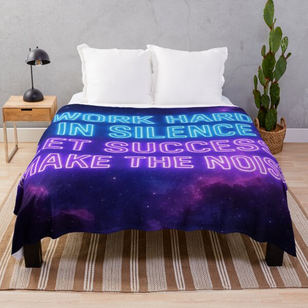 Item preview, Work Hard in Silence - Neon Galaxy Motivational Poster designed and sold by EchoAesthetics.