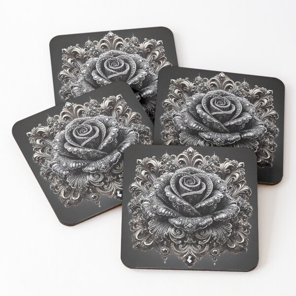 Artikelvorschau, Schwarzweiss-Rose entworfen und verkauft von GalleryBrisArt.