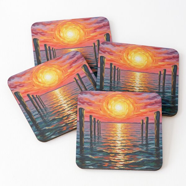Item preview, Walk in Light - PNW Sunset - Port Townsend - Painting Style designed and sold by Alaska Magick.