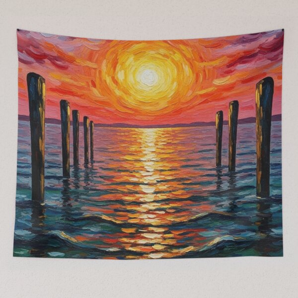 Item preview, Walk in Light - PNW Sunset - Port Townsend - Painting Style designed and sold by Alaska Magick.