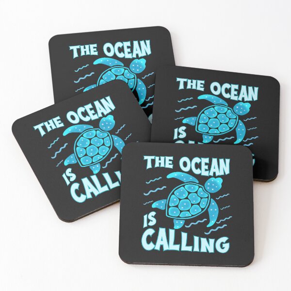 Item preview, Ocean Is Calling Turtle Graphic – Coastal Beach Aesthetic Gift Idea designed and sold by Sun Sand & Sea Art.