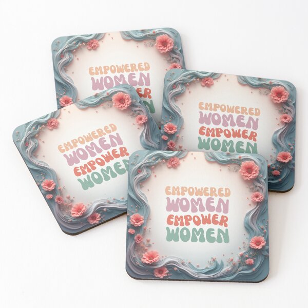 Item preview, Empowered Women Empower Women – Floral Inspirational Quote designed and sold by Made-by-Aeris.
