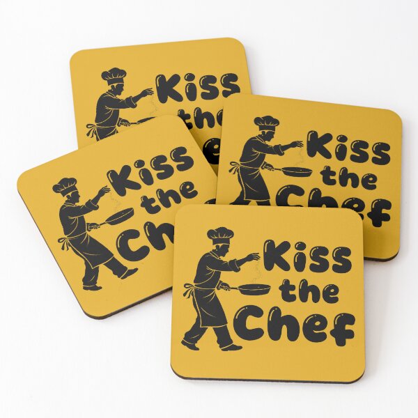 Item preview, Kiss The Chef. Funny Cooking Quote. Funny Chef Quote designed and sold by DesignHouse07.