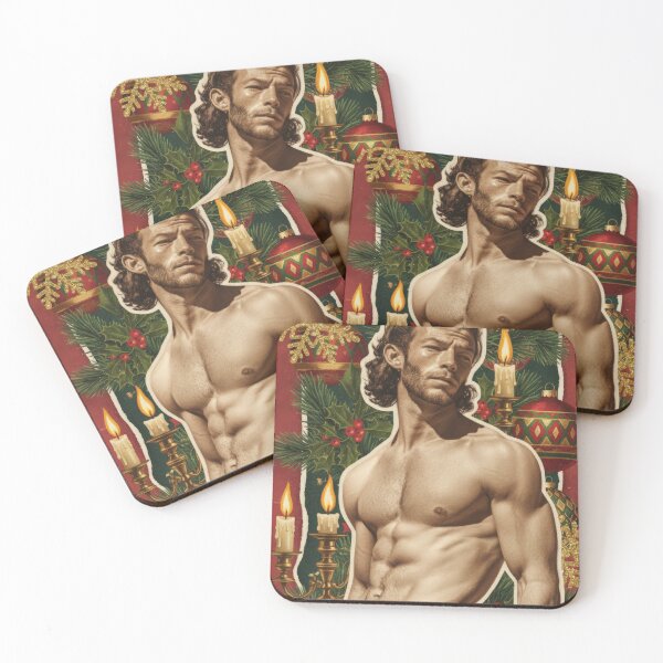 Item preview, Vintage Holiday Card with Muscular Athlete designed and sold by Atlas Kai.