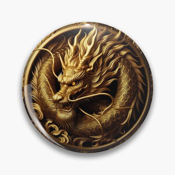 Artikelvorschau, goldener Drache entworfen und verkauft von GalleryBrisArt.