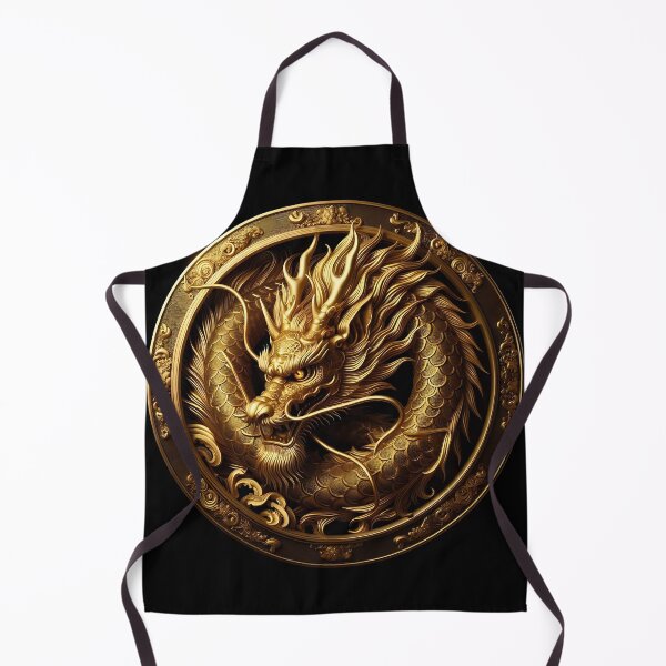 Artikelvorschau, goldener Drache entworfen und verkauft von GalleryBrisArt.