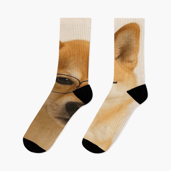 Item preview, Smart Shiba Inu Dog with Glasses - Cute Funny Pet Sticker designed and sold by EchoAesthetics.
