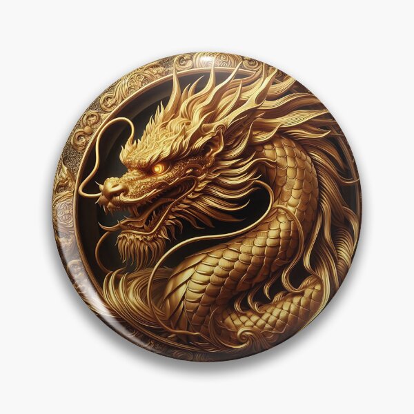 Artikelvorschau, goldener Drache entworfen und verkauft von GalleryBrisArt.
