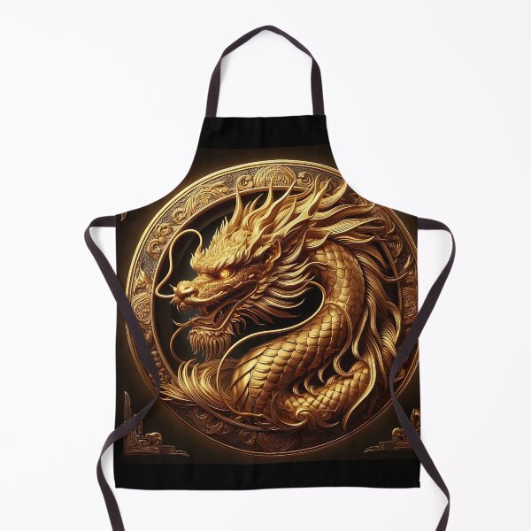Artikelvorschau, goldener Drache entworfen und verkauft von GalleryBrisArt.