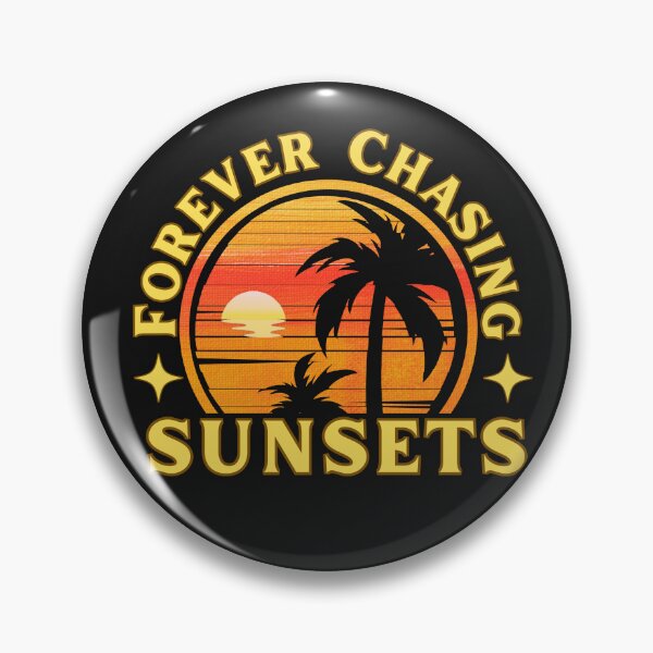 Item preview, Forever Chasing Sunsets – Vintage Sunset Graphic for Beach Lovers designed and sold by Sun Sand & Sea Art.