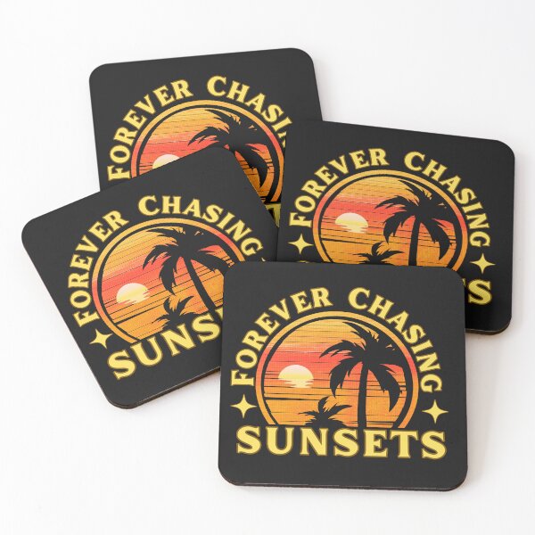 Item preview, Forever Chasing Sunsets – Vintage Sunset Graphic for Beach Lovers designed and sold by Sun Sand & Sea Art.