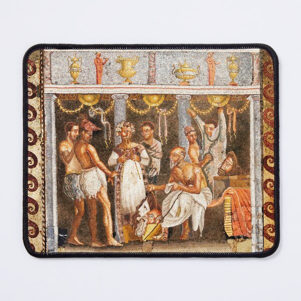 Item preview, ANTIQUE ROMAN MOSAICS ,CHOREGOS AND THEATER ACTORS WITH MUSICIANS AND MASKS designed and sold by BulganLumini.