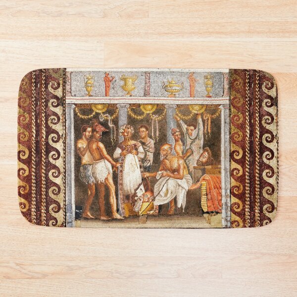 Item preview, ANTIQUE ROMAN MOSAICS ,CHOREGOS AND THEATER ACTORS WITH MUSICIANS AND MASKS designed and sold by BulganLumini.