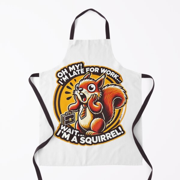 Item preview, Funny Squirrel Late for Work Cartoon T-Shirt Design. designed and sold by The-T-In-Retro.