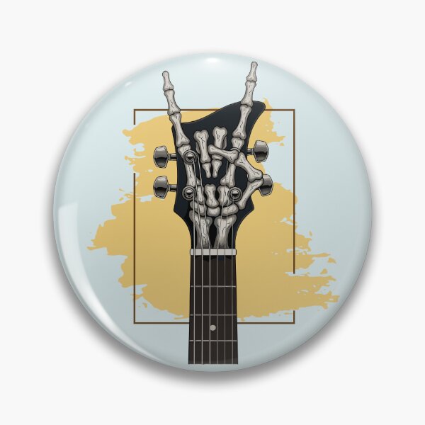 Item preview, Guitar Headstock Skeleton Rock Symbol designed and sold by FanFest.