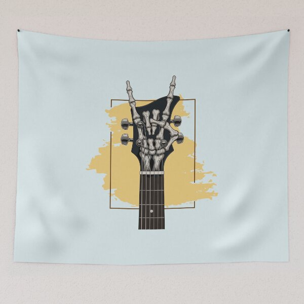 Item preview, Guitar Headstock Skeleton Rock Symbol designed and sold by FanFest.