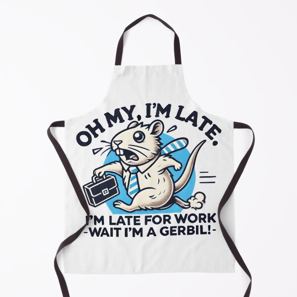 Item preview, Funny gerbil rushing to work with briefcase cartoon. designed and sold by The-T-In-Retro.