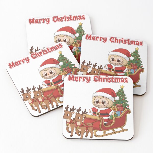 Item preview, merry christmas,, cute  santa labubu doll with santa sleigh designed and sold by nicnacc.