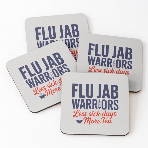 Item preview, Flu-Jab Warriors: Less Sick Days, More Tea designed and sold by elynne9.