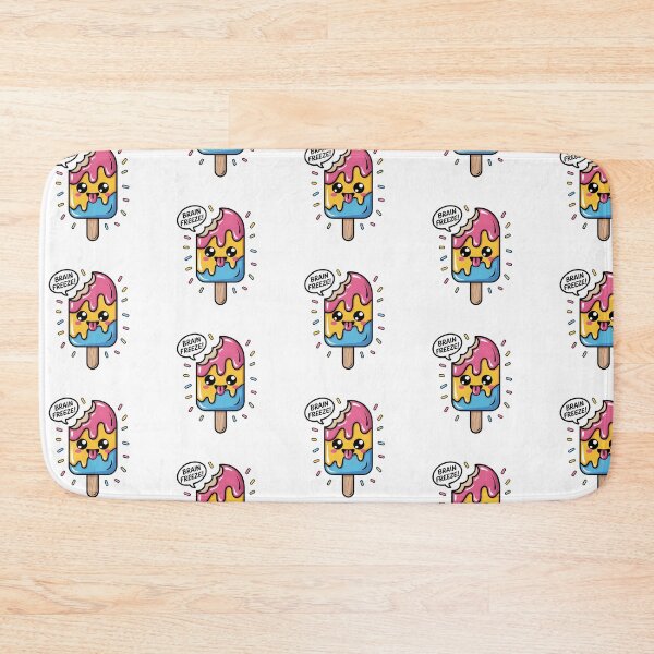 Item preview, Colorful Kawaii Ice Cream - Fun "Brain Freeze" Illustration designed and sold by drchzak.