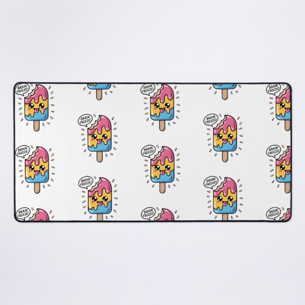 Item preview, Colorful Kawaii Ice Cream - Fun "Brain Freeze" Illustration designed and sold by drchzak.