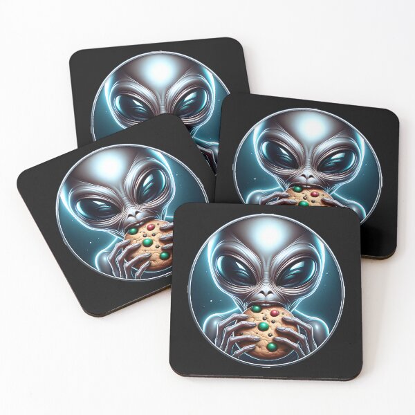 Item preview, An alien is eating a Christmas cookie designed and sold by ReneMM.