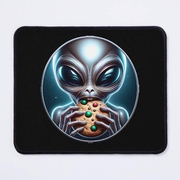 Item preview, An alien is eating a Christmas cookie designed and sold by ReneMM.