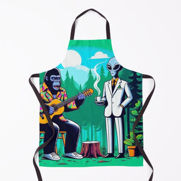 Item preview, Moonlit Jam: Gorilla & Alien Forest Vibes designed and sold by Dogandesighn.