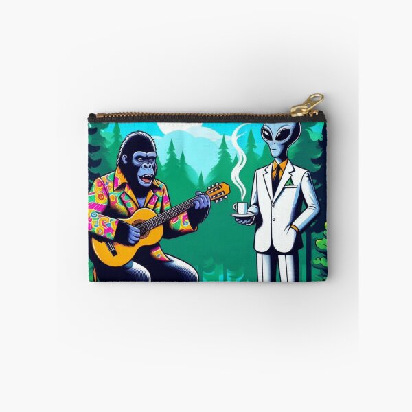 Item preview, Moonlit Jam: Gorilla & Alien Forest Vibes designed and sold by Dogandesighn.
