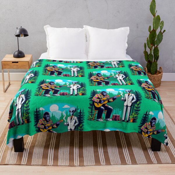 Item preview, Moonlit Jam: Gorilla & Alien Forest Vibes designed and sold by Dogandesighn.