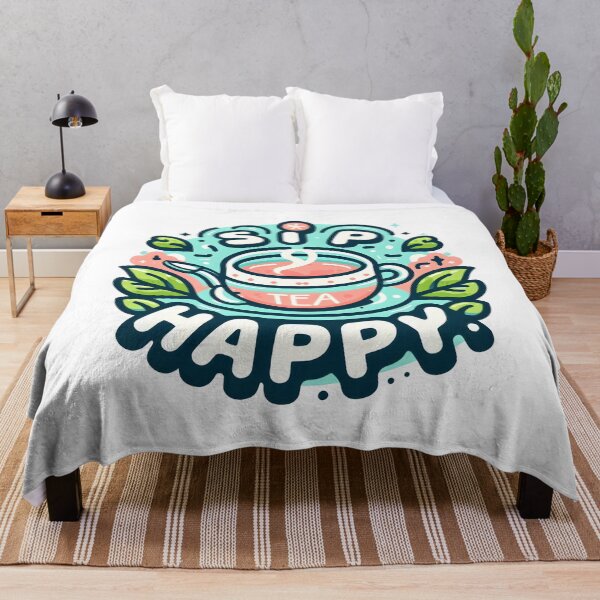 Item preview, Sip happy tea cup with cheerful design. designed and sold by The-T-In-Retro.