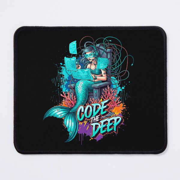 Item preview, Cyberpunk Mermaid Coding the Deep designed and sold by SholoStudio.