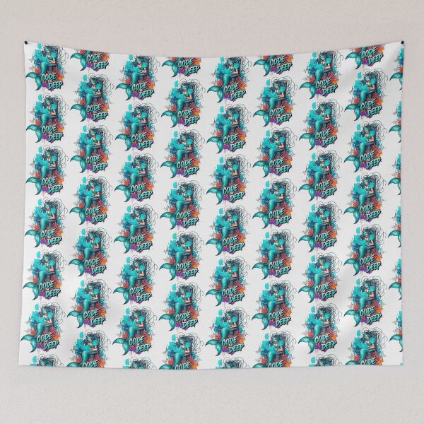Item preview, Cyberpunk Mermaid Coding the Deep designed and sold by SholoStudio.