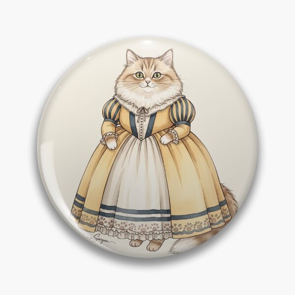Item preview, Golden Muffin — Ragamuffin Cat in a Vintage Dress designed and sold by Pasteltone.
