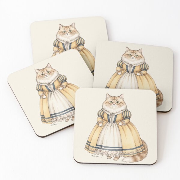 Item preview, Golden Muffin — Ragamuffin Cat in a Vintage Dress designed and sold by Pasteltone.